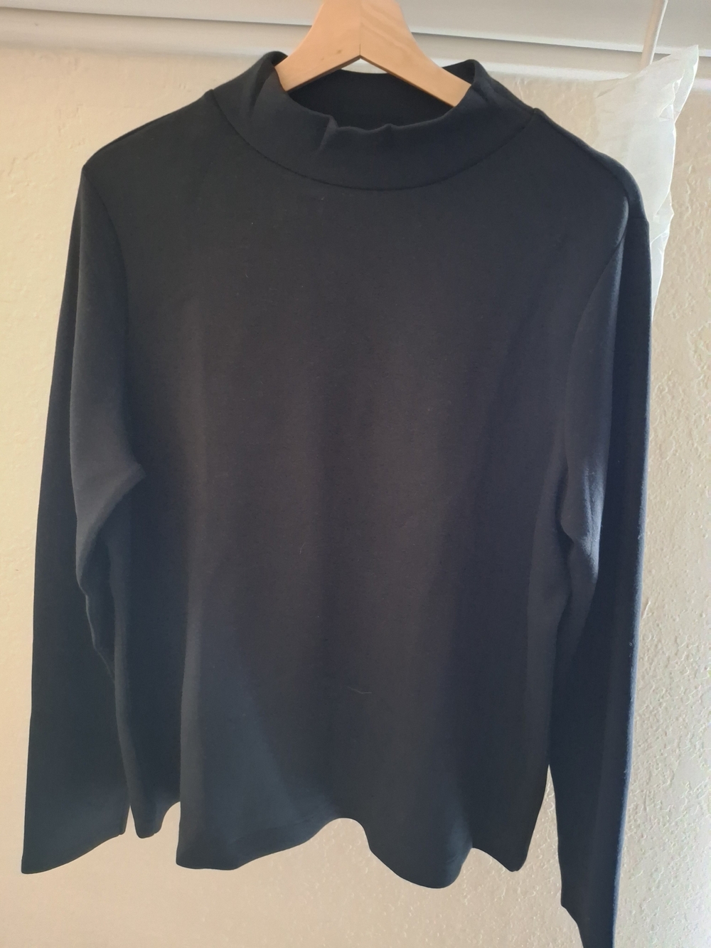SPANX Black Long Sleeve Mock Neck Top